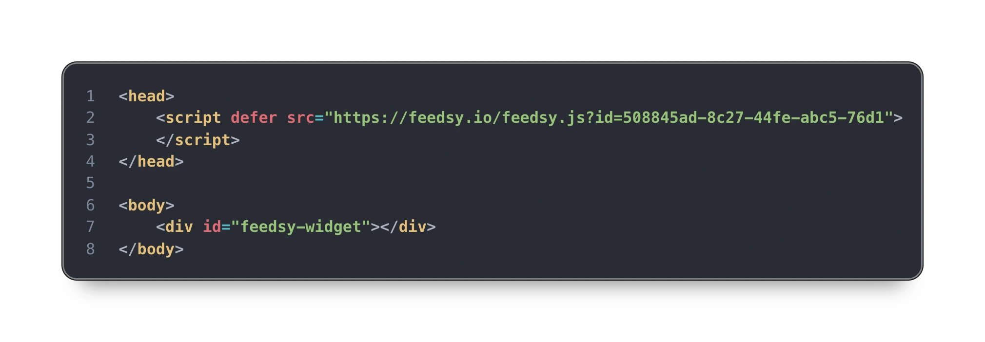 Feedsy code